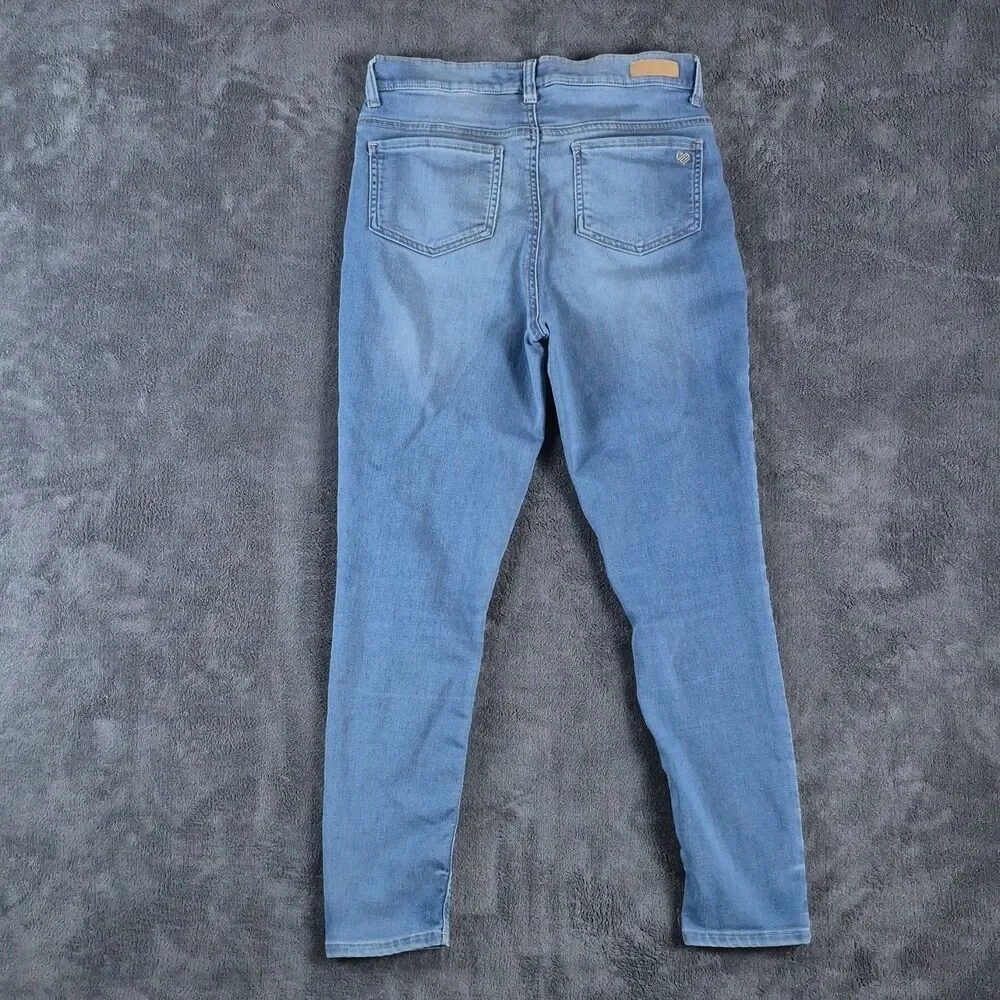Justice Girls 16 Plus Skinny Blue Jeans Button Fly Stretch Denim Jeans